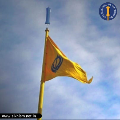 Nishan Sahib is a Sikh religious flag, consisting of a triangular ...